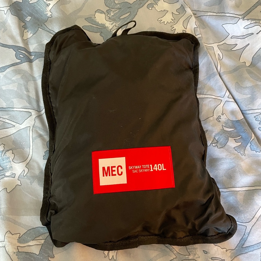 MEC Black Travel Bag with Red Accent